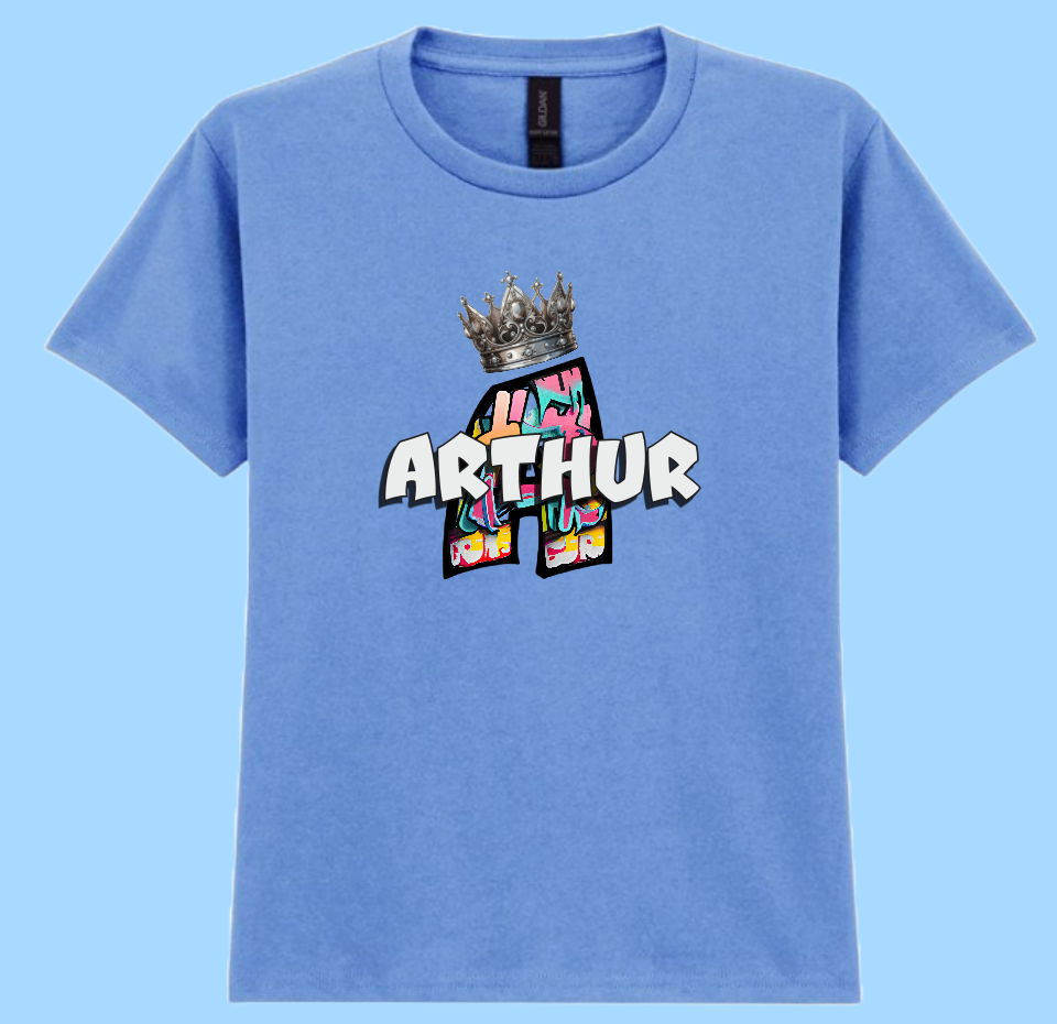 Personalised Graffiti Initial T-shirt