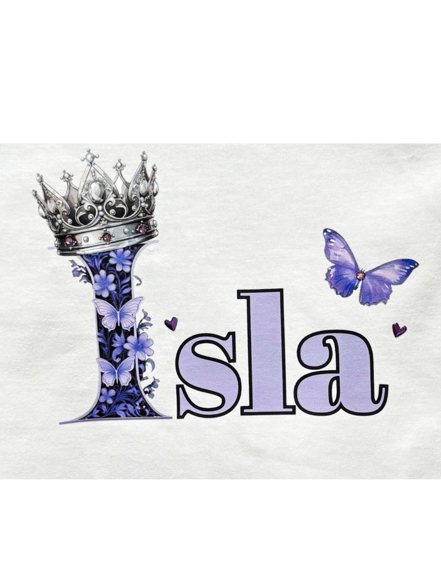 Personalised floral name T-shirt